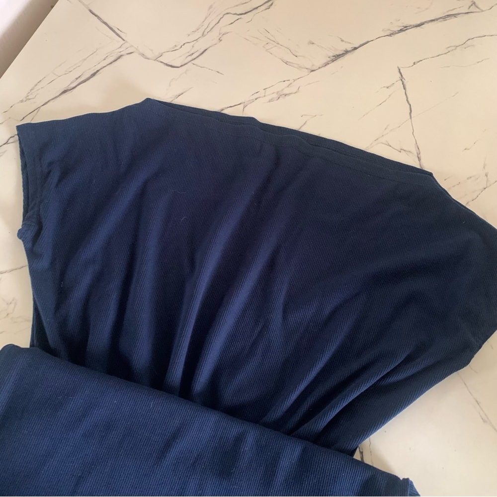 Amazon Basics Navy Blue Ribbed Dress - Picture 5 of 5